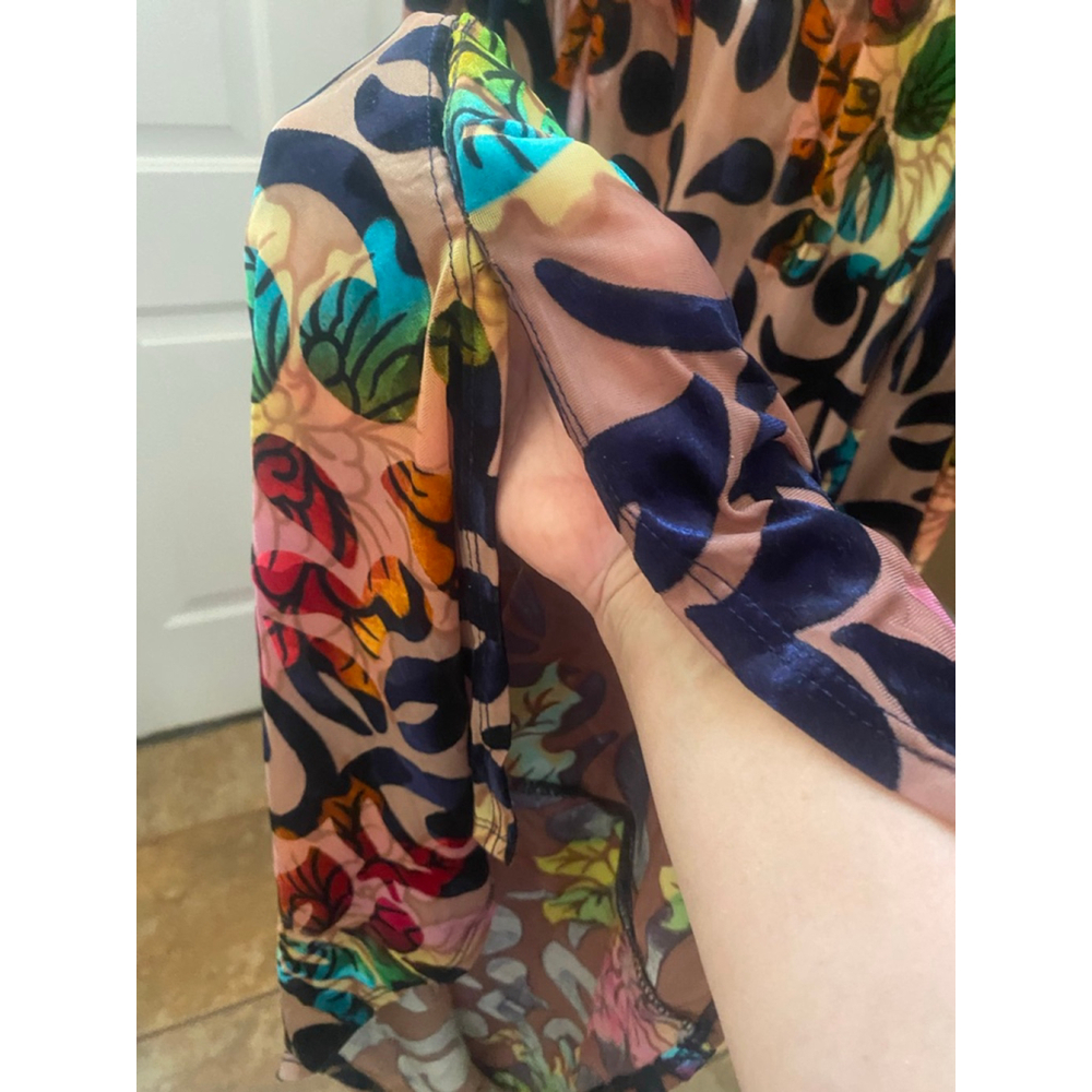Women's Ashley Stewart burnout Floral Maxi 22 - Picture 4 of 6